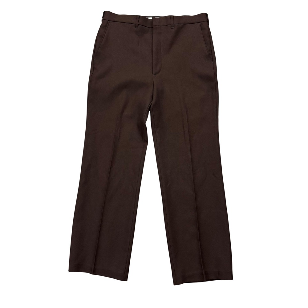 Vintage 70s Sears Sportswear Perma Prest Dress Pants Slacks Bootcut Brown